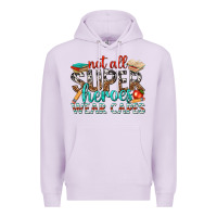 Lilac not all superheroes wear capes with books Premium Hoodie - texasbilliewilder