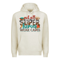 Oatmeal Heather not all superheroes wear capes with books Premium Hoodie - texasbilliewilder
