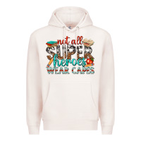 Pale Pink not all superheroes wear capes with books Premium Hoodie - texasbilliewilder