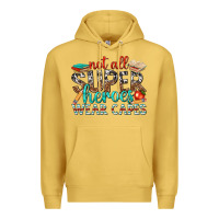 Antique Gold not all superheroes wear capes with books Premium Hoodie - texasbilliewilder