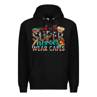 Black not all superheroes wear capes with books Premium Hoodie - texasbilliewilder