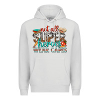 Dove Grey not all superheroes wear capes with books Premium Hoodie - texasbilliewilder