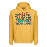 Mustard not all superheroes wear capes with books Premium Hoodie - texasbilliewilder