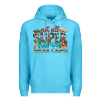 Ocean Blue not all superheroes wear capes with books Premium Hoodie - texasbilliewilder