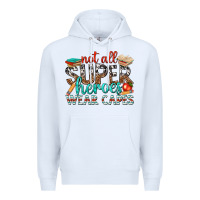 White not all superheroes wear capes with books Premium Hoodie - texasbilliewilder
