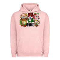 Pigment Salmon fa la la la latte Urban Hoodie - Zillion Design Studio