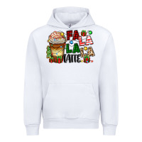 White fa la la la latte Urban Hoodie - Zillion Design Studio