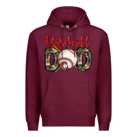 Burgundy baseball dad Premium Hoodie - Zillion Design Studio