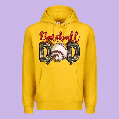 Baseball Dad Premium Hoodie Designed By Zillion Design Studio