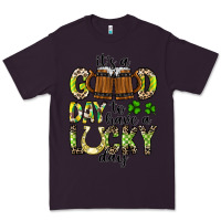 Plum It's a Good Day To Have a Lucky Day Premium Tee - CowhideDigitalArt