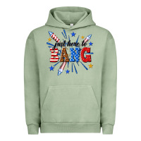 Pigment Oil Green just here to bang Urban Hoodie - texasbilliewilder