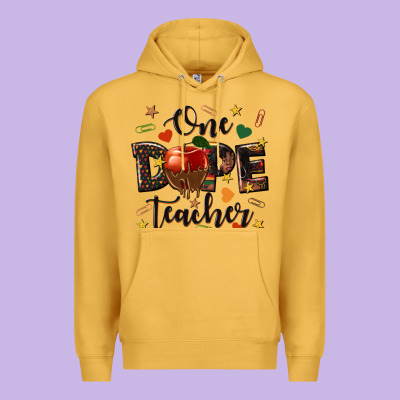 One Dope Teacher Premium Hoodie Designed By Texasbilliewilder