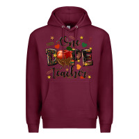 Burgundy one dope teacher Premium Hoodie - texasbilliewilder