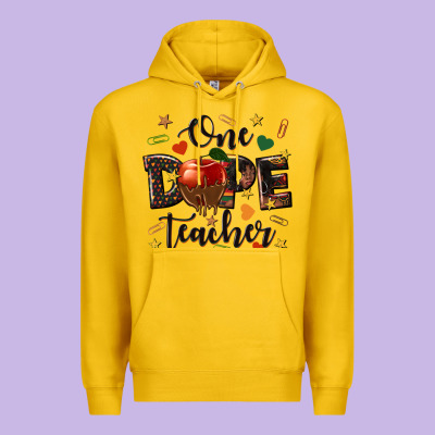 One Dope Teacher Premium Hoodie Designed By Texasbilliewilder