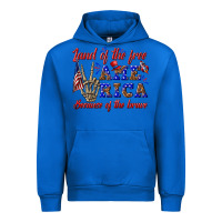 Cobalt land of the free america because of the brave Urban Hoodie - texasbilliewilder