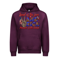 Mauve Wine land of the free america because of the brave Urban Hoodie - texasbilliewilder