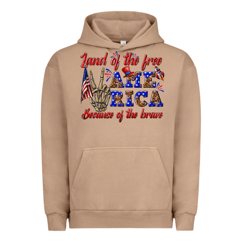 Land Of The Free America Because Of The Brave Urban Hoodie by texasbilliewilder | Teevron