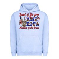 Pigment Grape Ice land of the free america because of the brave Urban Hoodie - texasbilliewilder