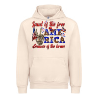 Sandshell land of the free america because of the brave Urban Hoodie - texasbilliewilder