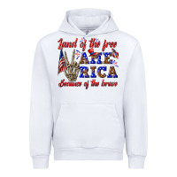 White land of the free america because of the brave Urban Hoodie - texasbilliewilder