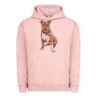 Pigment Salmon brown pitbull Urban Hoodie - RanaPortraitStore