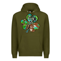 Army Green western shamrock Premium Hoodie - RanaPortraitStore