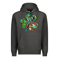 Charcoal Heather western shamrock Premium Hoodie - RanaPortraitStore