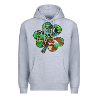 Heather Grey western shamrock Premium Hoodie - RanaPortraitStore