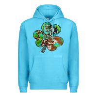 Ocean Blue western shamrock Premium Hoodie - RanaPortraitStore