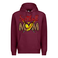Burgundy softball mom Premium Hoodie - Zillion Design Studio