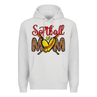 Dove Grey softball mom Premium Hoodie - Zillion Design Studio