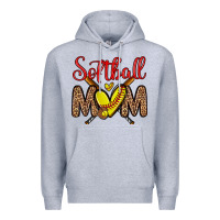 Heather Grey softball mom Premium Hoodie - Zillion Design Studio
