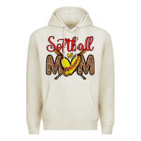 Oatmeal Heather softball mom Premium Hoodie - Zillion Design Studio
