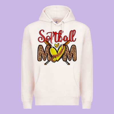 Softball Mom Premium Hoodie Designed By Zillion Design Studio