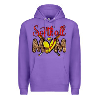 Purple softball mom Premium Hoodie - Zillion Design Studio