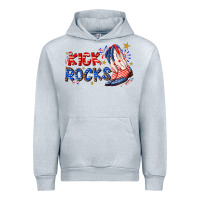 Heather Grey kick rocks cowboy boots fourth of july Urban Hoodie - texasbilliewilder