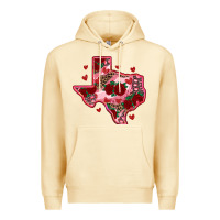 Pina Colada valentine' s day texas map with roses Premium Hoodie - RanaPortraitStore