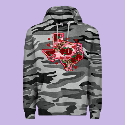 Valentine' S Day Texas Map With Roses Premium Hoodie Designed By Ranaportraitstore