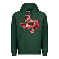 Sports Green valentine' s day texas map with roses Premium Hoodie - RanaPortraitStore