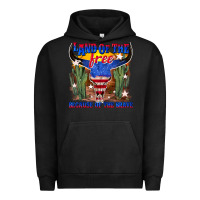 Pigment Black land of the free because of the brave Urban Hoodie - texasbilliewilder