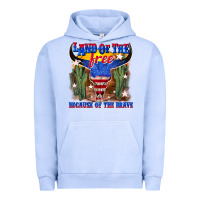 Pigment Grape Ice land of the free because of the brave Urban Hoodie - texasbilliewilder