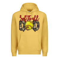 Antique Gold softball dad Premium Hoodie - Zillion Design Studio