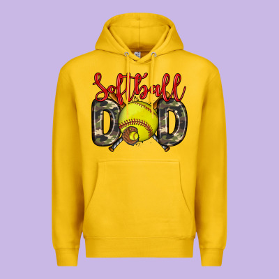 Softball Dad Premium Hoodie Designed By Zillion Design Studio