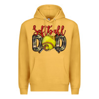 Mustard softball dad Premium Hoodie - Zillion Design Studio
