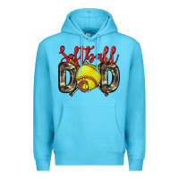 Ocean Blue softball dad Premium Hoodie - Zillion Design Studio