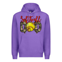 Purple softball dad Premium Hoodie - Zillion Design Studio