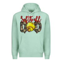 Seafoam softball dad Premium Hoodie - Zillion Design Studio