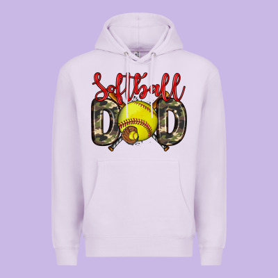 Softball Dad Premium Hoodie Designed By Zillion Design Studio