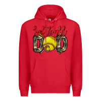 Red softball dad Premium Hoodie - Zillion Design Studio