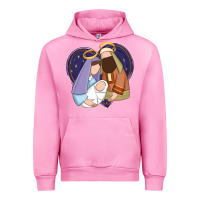 Fuchsia Pink holy night jesus birth Urban Hoodie - Zillion Design Studio